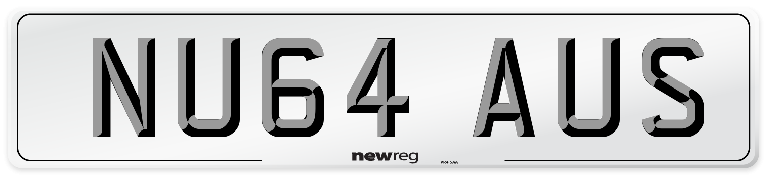 NU64 AUS Number Plate from New Reg